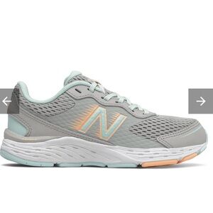 New Balance Kids Gray and Teal Sneakers
